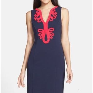 Lilly Pulitzer Janice Soutache Trim Shift Dress L